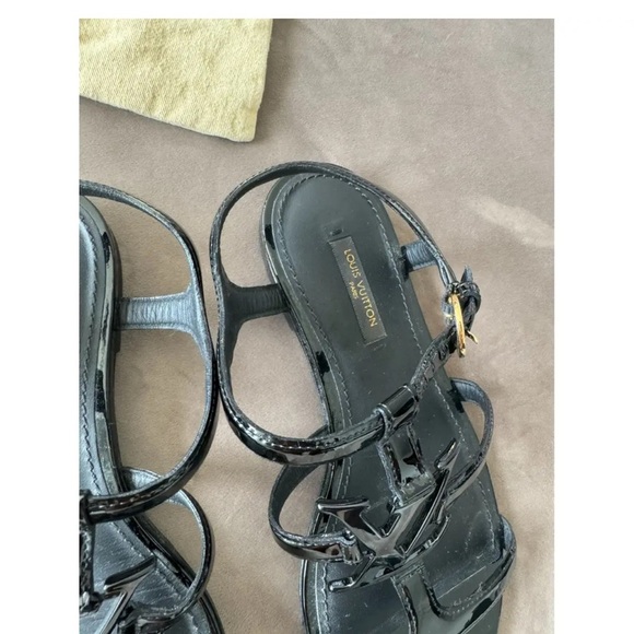 Louis Vuitton Patent Leather Sandals Sz 39 - Picture 3 of 11